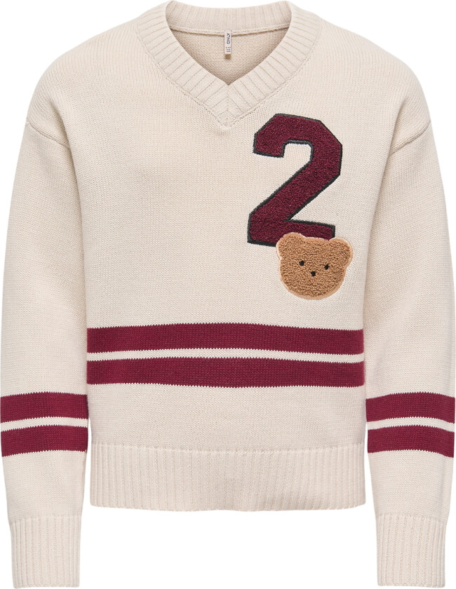 Genser - Strikk - KogJanny - Birch/Merke/Cabernet - - 11-12 år (146-152) - Genser