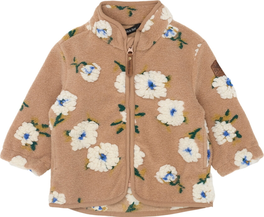 Fleecejakke - Jordekorn m. Blomster - - 10 år (140) - Fleecejakke