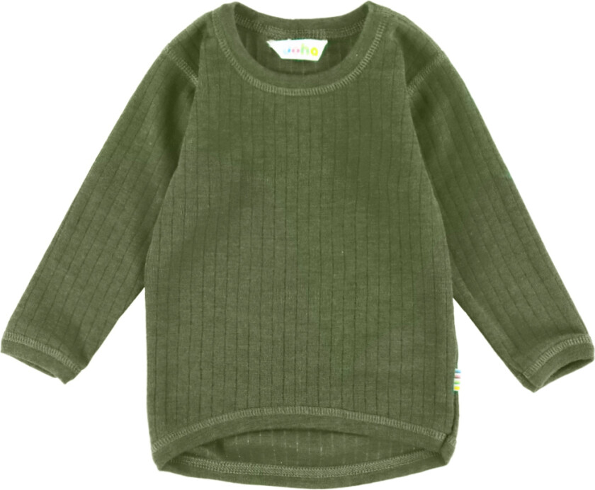 Genser - Ull - Rib - Mørk Oliven - - 160 - Genser