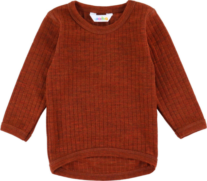 Genser - Ull - Rib - Rust - - 140 - Genser