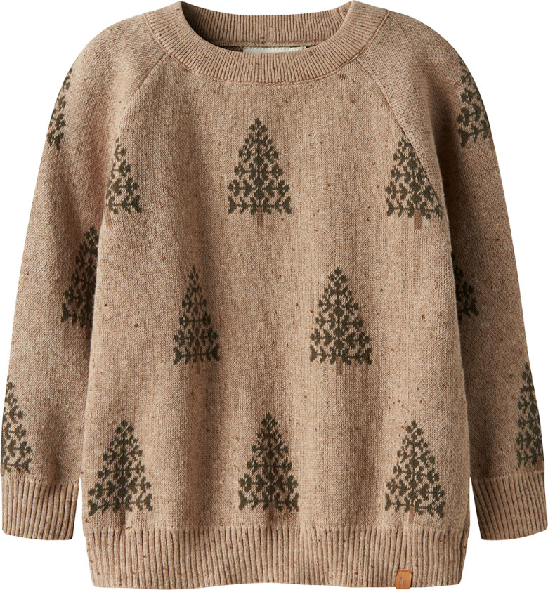 Lil' Atelier Genser - Strikk - NmnGalto - Oxford Tan - Lil Atelier - 6 år (116) - Genser