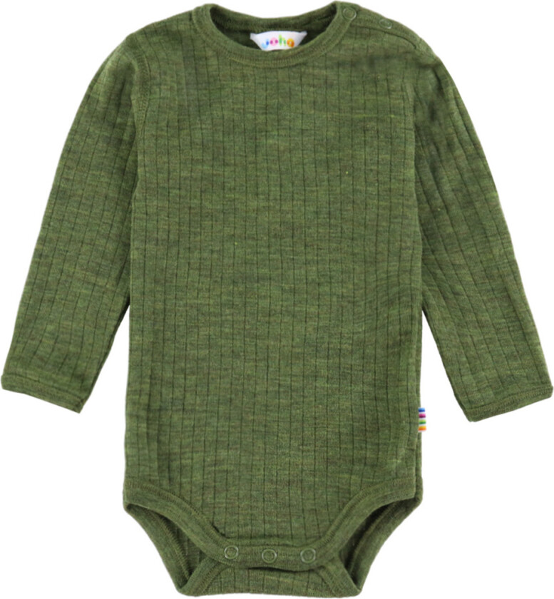 Body I/e - Ull - Rib - Mørk Oliven - - 50 - Langermet Body