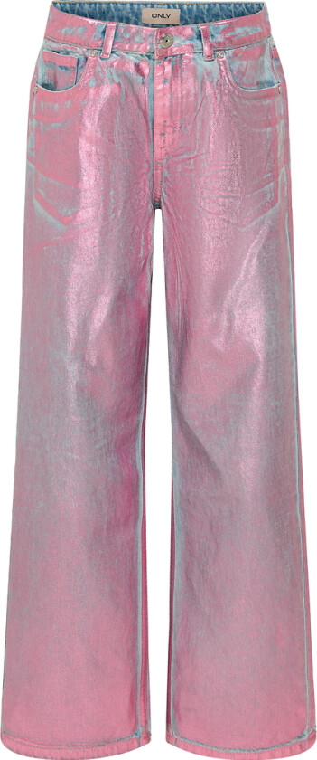 Jeans - KogCobain - Bred - Light Blue Denim/Rosa Folie - - 8 år (128) - Jeans