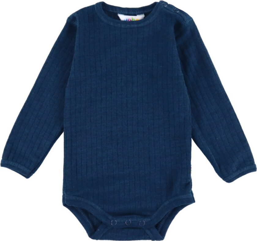 Body I/e - Ull - Rib - Mørk Turkis - - 50 - Langermet Body