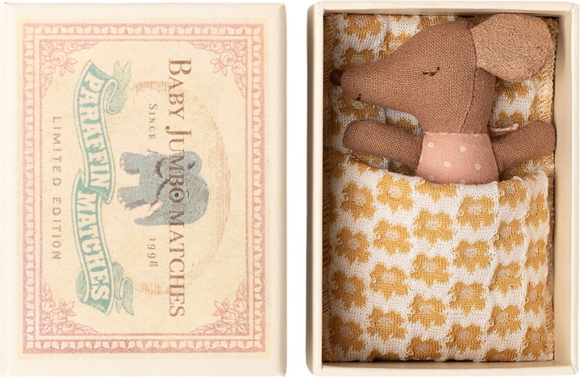 Mus - Baby Mus I Fyrstikkeske - Rosa - - OneSize - Dukke