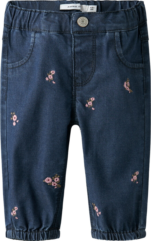 Jeans - NbfRose - Dark Blue Denim/Flower Emballasje - - 62 - Jeans