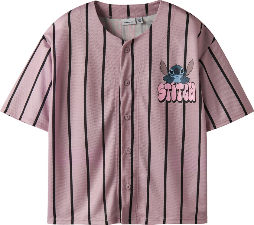 Skjorte k/e - NkfOdisa - Stitch - Minnesmerke Lilac - - 6 år (116) - Skjorte