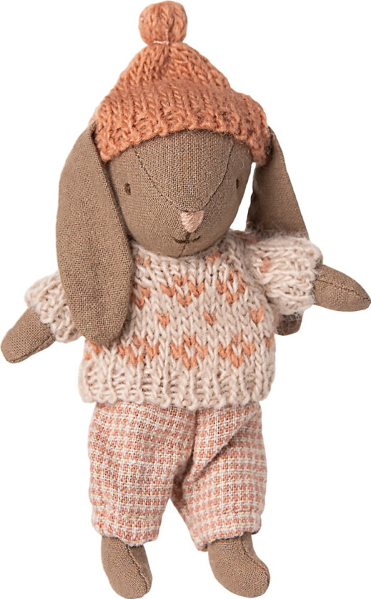 Vinterkanin - Micro - Brun - Rose - - OneSize - Dukke