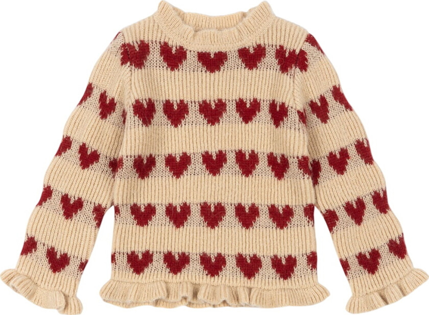 Genser - Ull - Strikk - Laula - Heart - - 3 år (98) - Genser