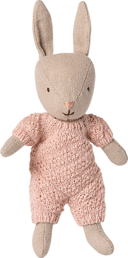 Hare - Micro - Strikket Dress - Sand/Rosa - - OneSize - Dukke