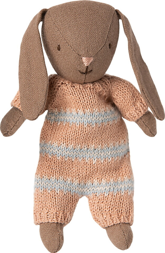 Kanin - Micro - Strikket Dress - Brun/Støvet Roa - - OneSize - Dukke