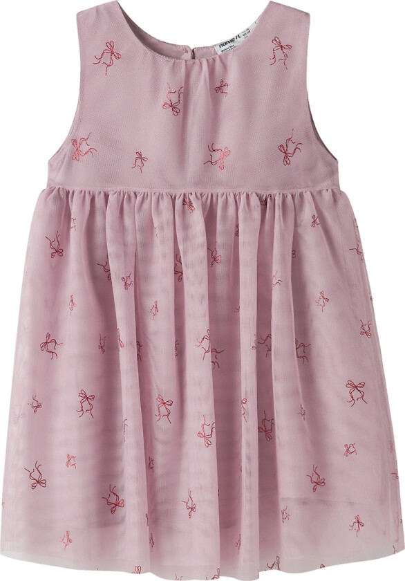 Kjole - NmfVabos - Minnesmerke Lilac/Sløyfer - - 4 år (104) - Kjole