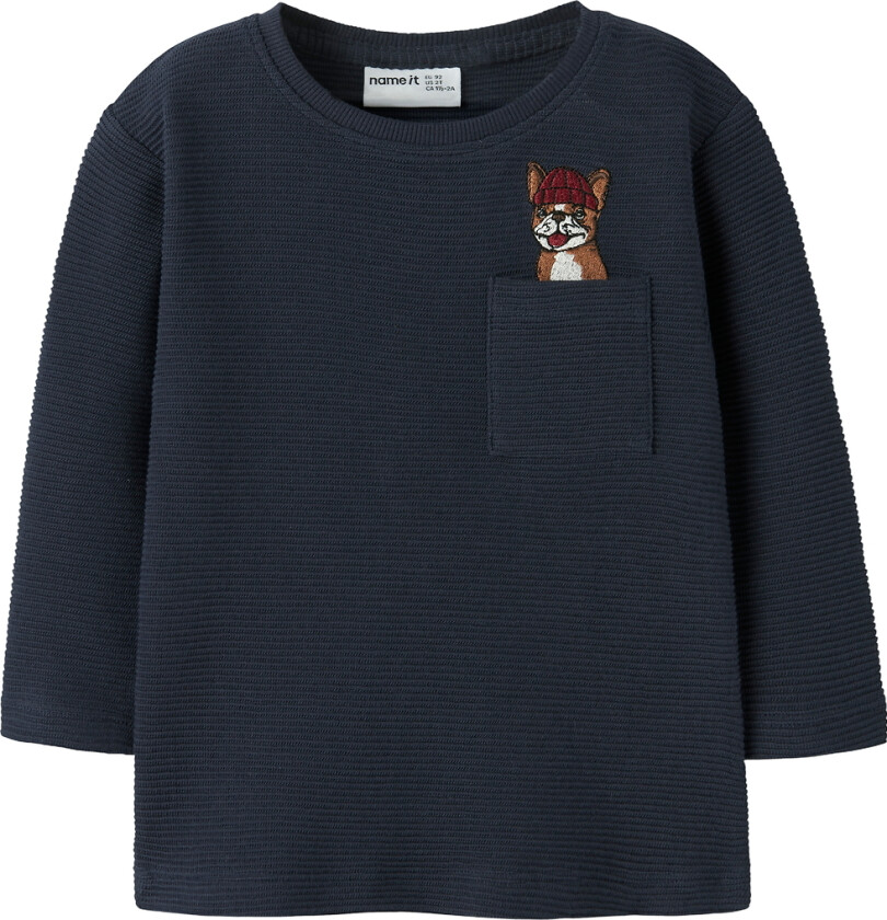 Genser - Rib - NmmRofus - Navy Blazer - - 5 år (110) - Genser