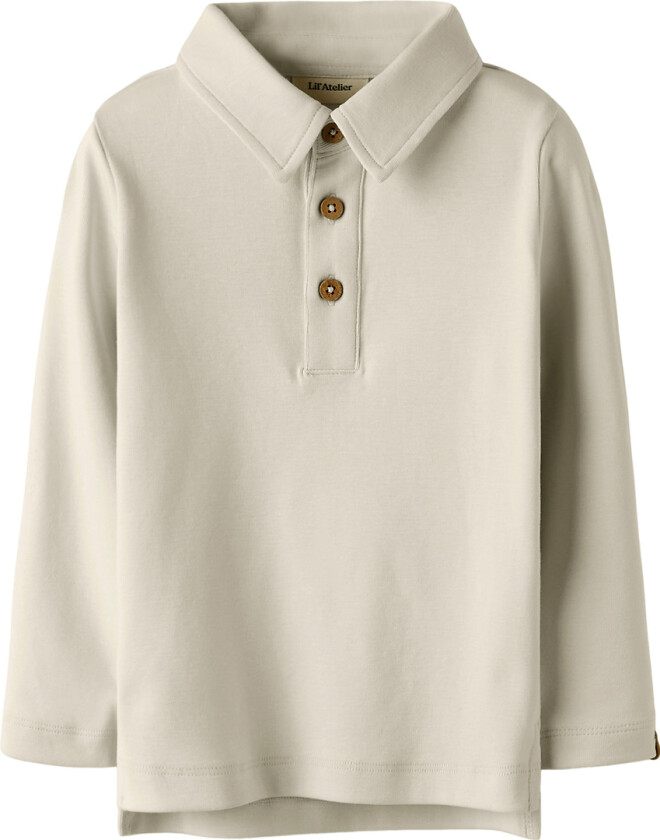 Lil' Atelier Poloskjorte - NmmFundo - Turtledove - Lil Atelier - 6 år (116) - Genser