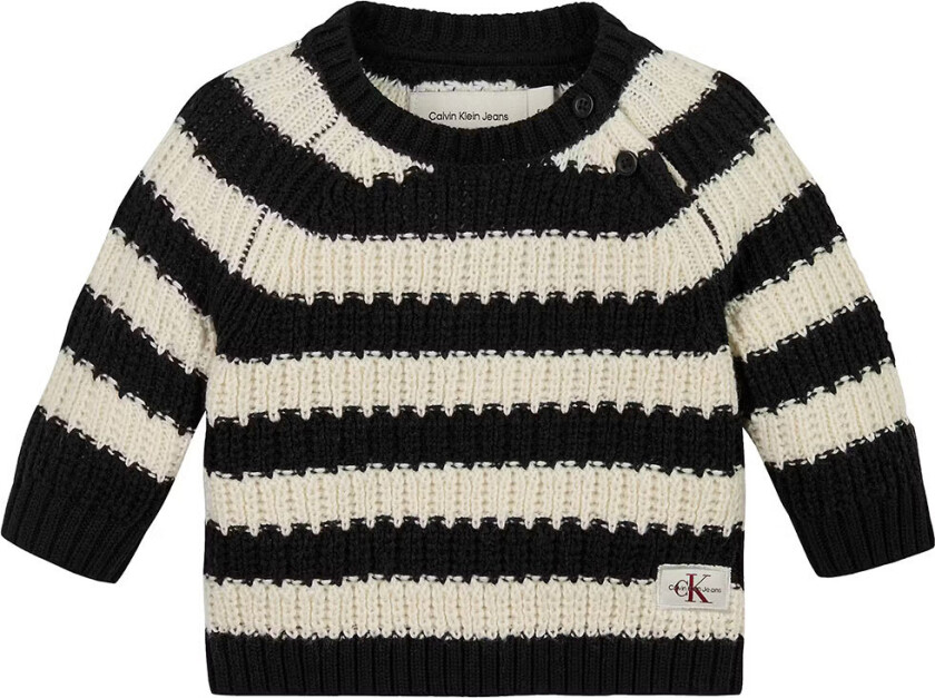 Genser - Strikk - Stripe - Black/Whitecap - - 3 år (98) - Genser