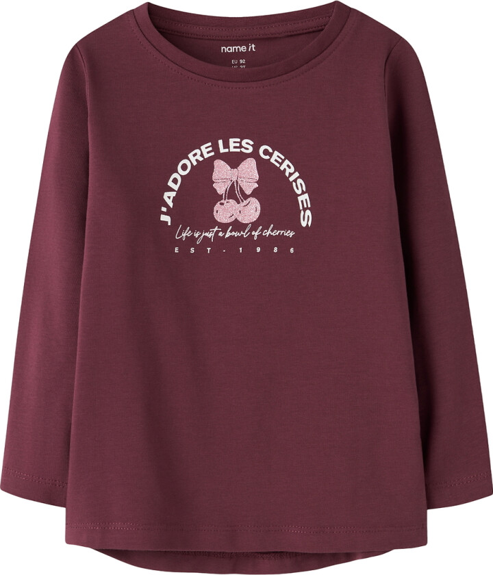 Genser - NmfVix - Burgundy/Cerises - - 6 år (116) - Genser