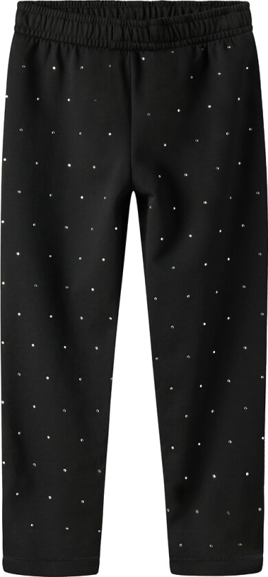 Joggebukser - NkfRonja - Svart m. Rhinestone - - 13 år (158) - Joggebukse