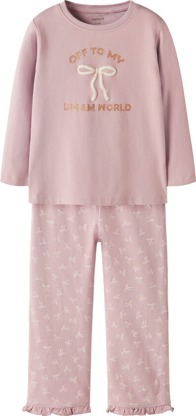 Pysjamas - 2 Deler - NmfRagna - Minnesmerke Lilac m. Try - - 2 år (92) - 2-delt nattøy