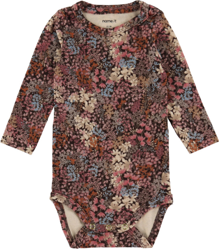 Body I/e - NbfResa - Chocolate Brown - - 1 år (80) - Langermet Body