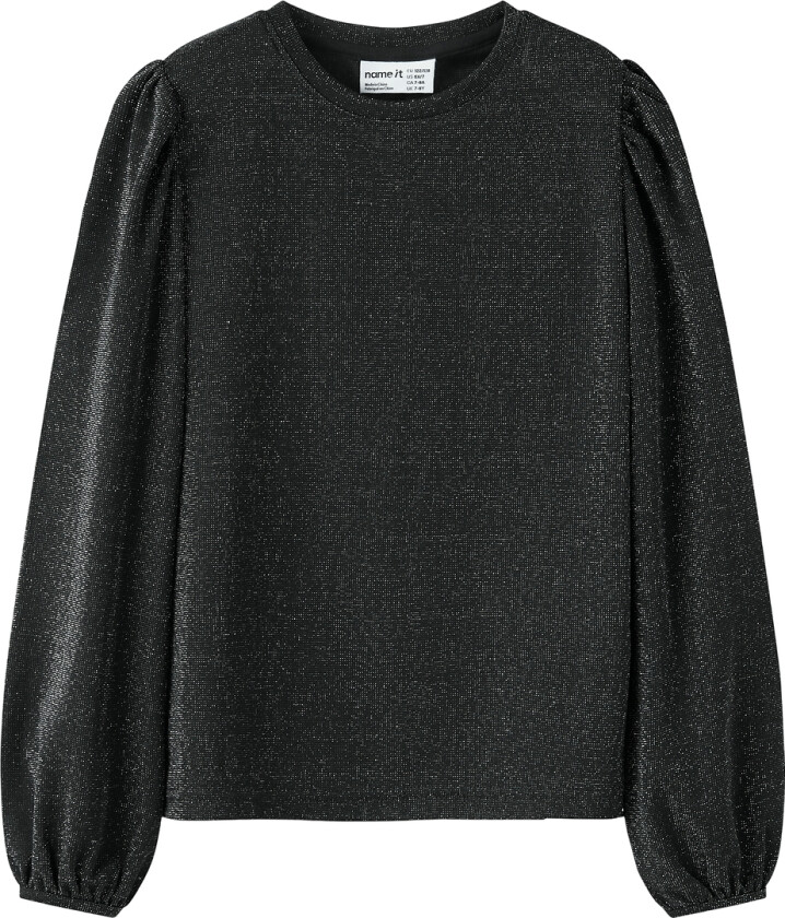 Genser - NkfRoisin - Svart m. Glitter - - 7-8 år (122-128) - Genser
