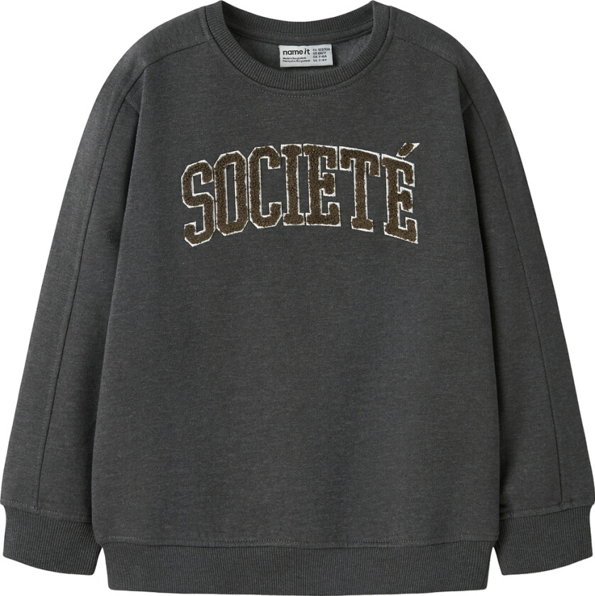 Collegegenser - NkmRobbie - Dark Grey Melange - - 7-8 år (122-128) - Collegegenser
