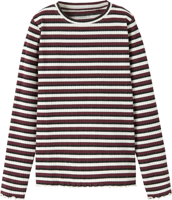 Genser - Rib - NkfVemma - Cloud Danser/Black/Burgundy - - 6 år (116) - Genser