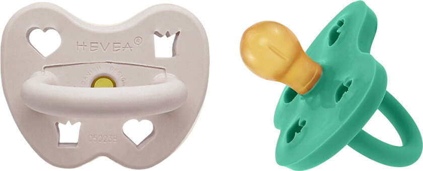 Smokker - 3–36 Md. - 2-pack - Naturgummi - Green/Soft Pebb - - 3-36 md - Smokk