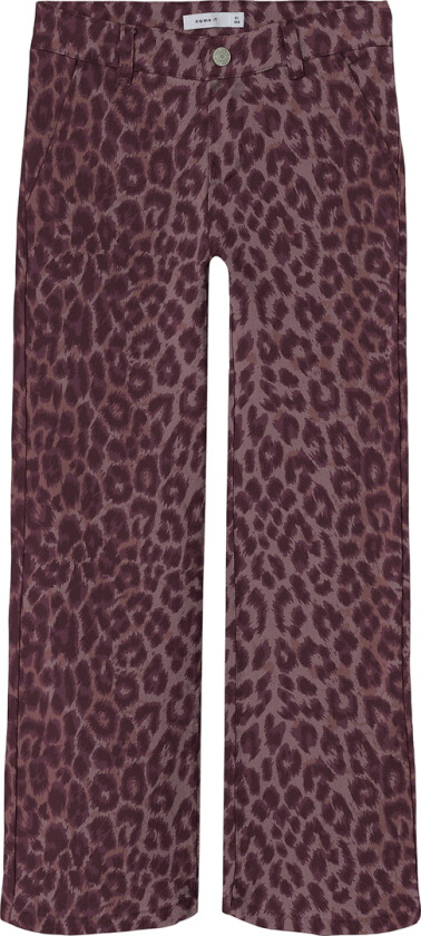 Jeans - Bred - NkfRose - Burgundy/Leo - - 11 år (146) - Jeans