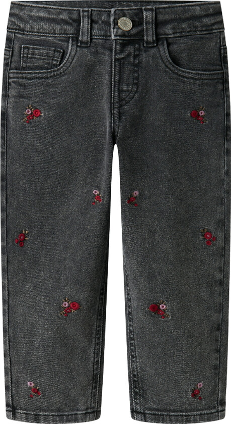 Jeans - Noos - Mamma - NmfBella - Medium+ Grey Denim/Flo - - 6 år (116) - Jeans