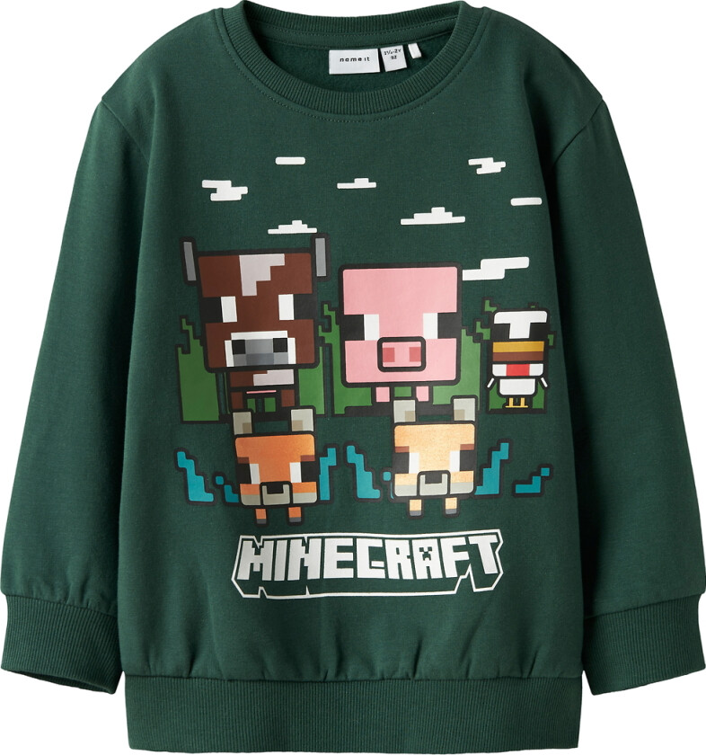 Collegegenser - Minecraft - NmmNell - Bistro Green - - 3 år (98) - Collegegenser