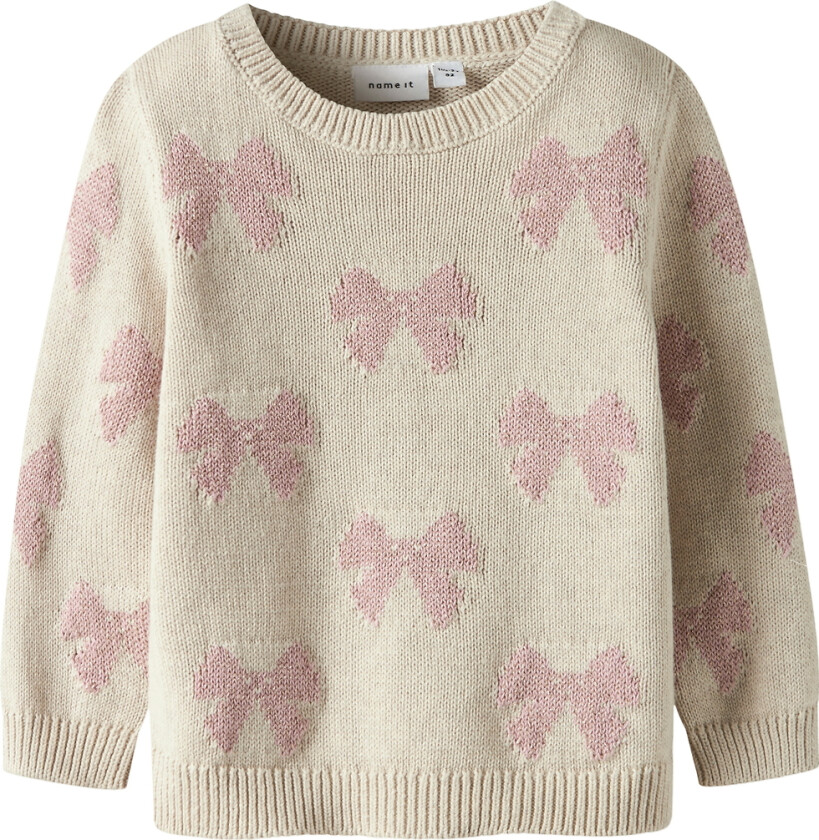 Genser - Strikk - NmfRekka - Peyote Melange m. Sløyfer - - 6 år (116) - Genser