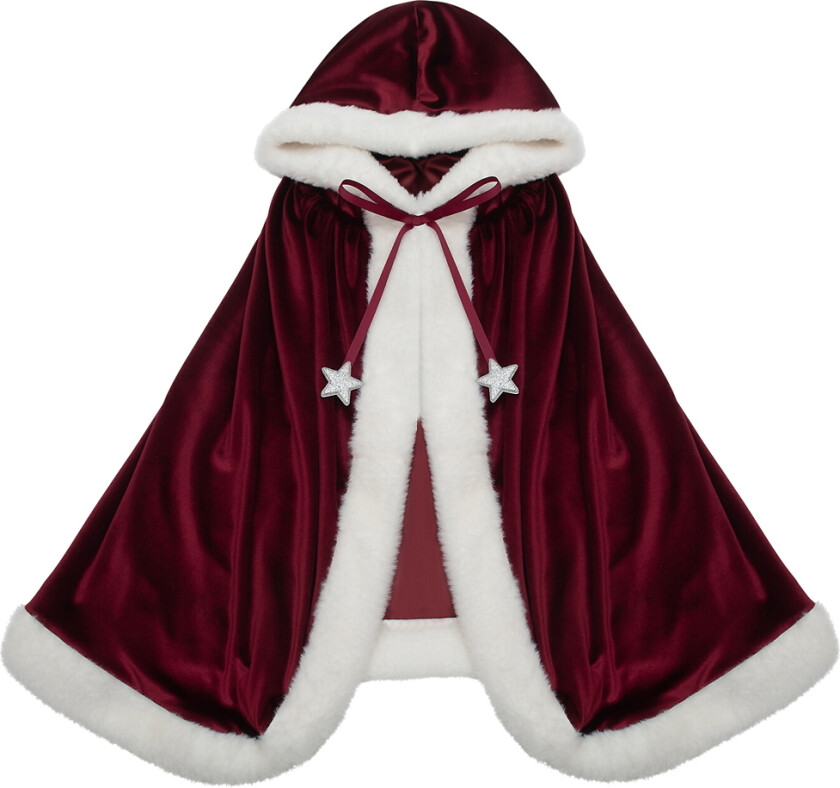 Kappe - Fru Claus - Rød m. Hvit - - OneSize - Kostymer