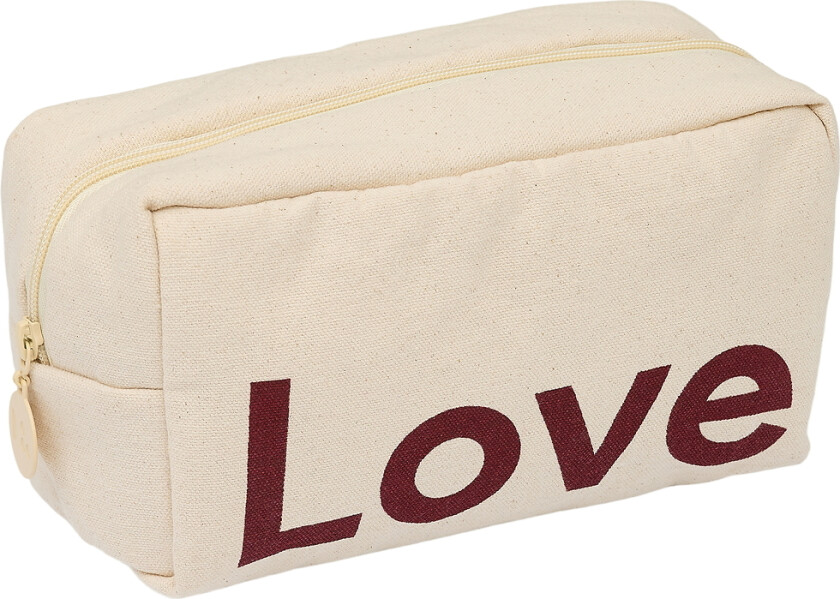Toalettveske - Love - Naturlig/Syrrah Burgundy - - OneSize - Toalettveske