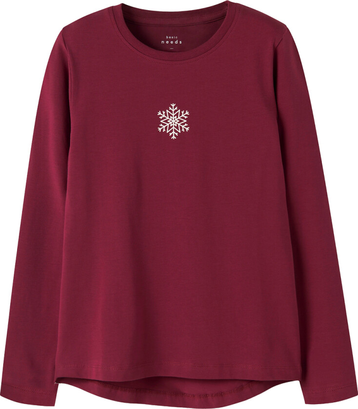 Genser - NkfVix - Burgundy/Snøfnugg - - 9-10 år (134-140) - Genser