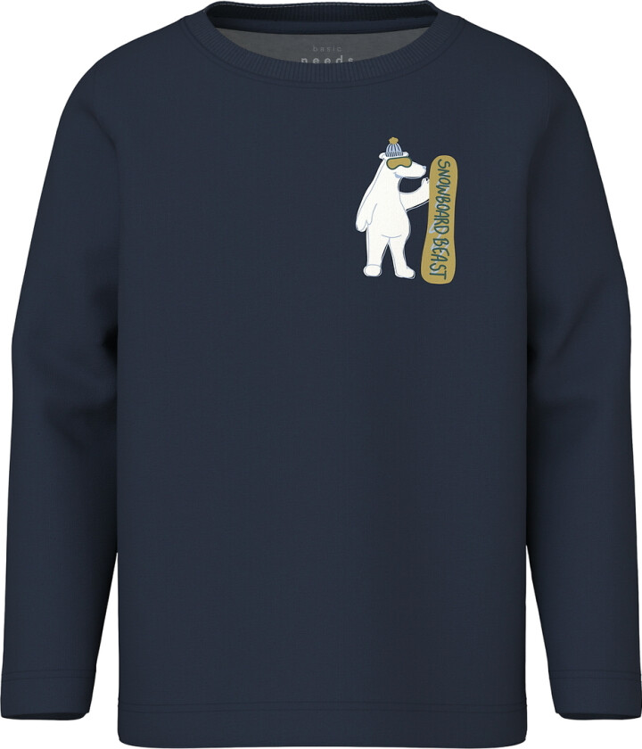 Genser - NmmVux - Navy Blazer/Snowboard-uhyret - - 4 år (104) - Genser