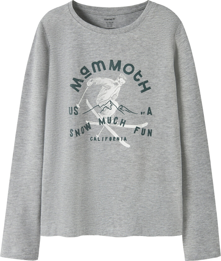 Genser - NkmVux - Grey Melange/Snow - - 6 år (116) - Genser