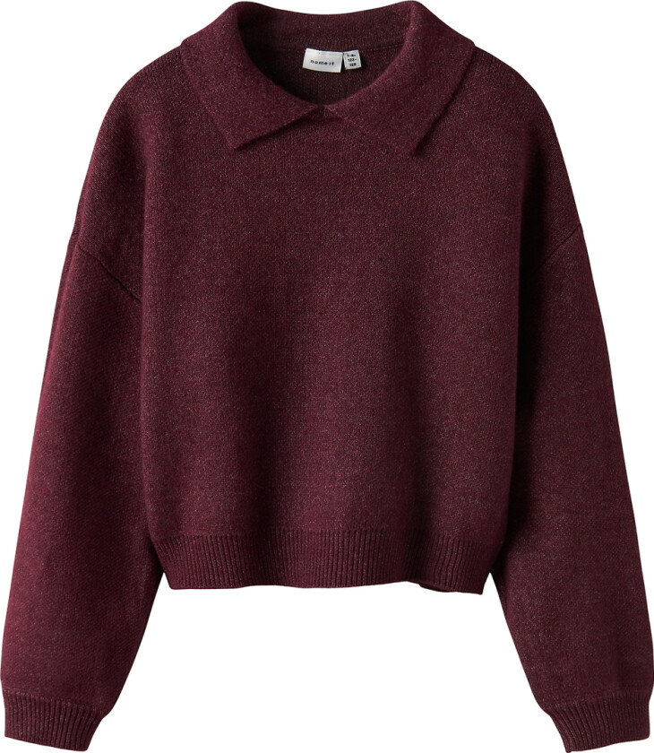 Genser - Strikk - NkfSonia - Burgundy - - 6 år (116) - Genser