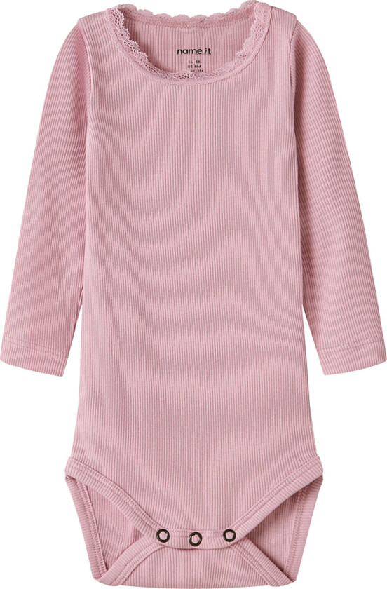 Body I/e - Noos - Rib - NbfKab - Duftende Lilac - - 62 - Langermet Body