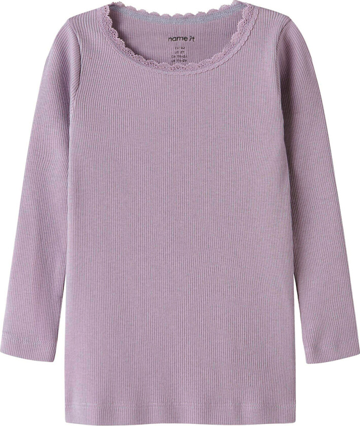 Genser - Rib - Noos - NmfKab - Lavender Grå - - 6 år (116) - Genser