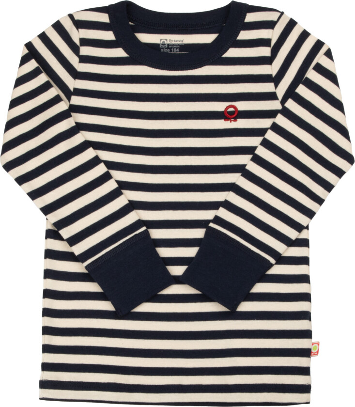 Langermet Bluse Navy-104 cm Marineblå 104 cm unisex