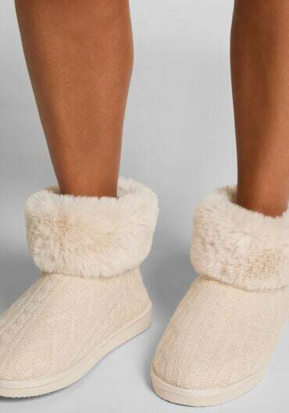 Tøfler Knit Boot Hvit