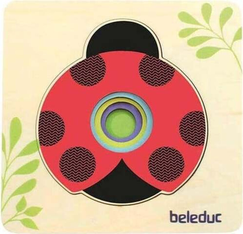 Wooden Layered Puzzle Ladybug Tre