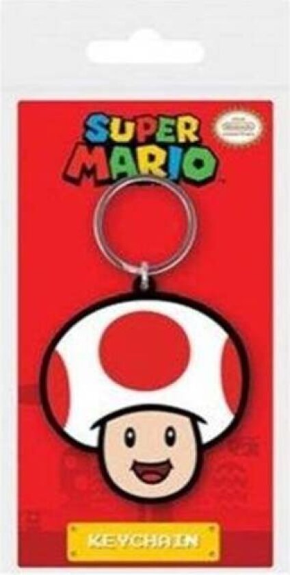 Super Mario - Soft PVC Keychain - Toad - Nøkkelring