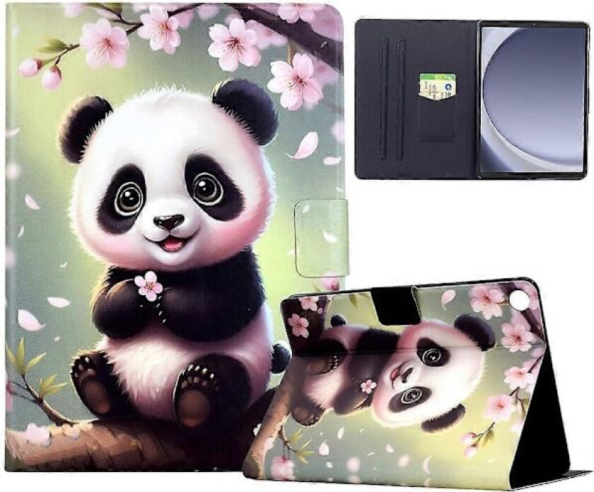 For Samsung Galaxy Tab A9 Stativveske Mønstertrykk Tablet Lærdeksel med Auto Wake/Sleep