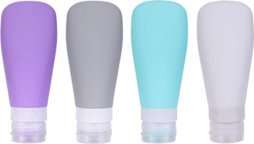 UNIQ Gjenbrukbare reiseflasker i silikon - 4 stk - 90 ml