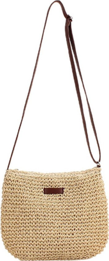 Skulderveske Unisex Voksen Sommer Crossbody Veske Strand Vevd Skulderveske Håndveske Skinn Skulderveske