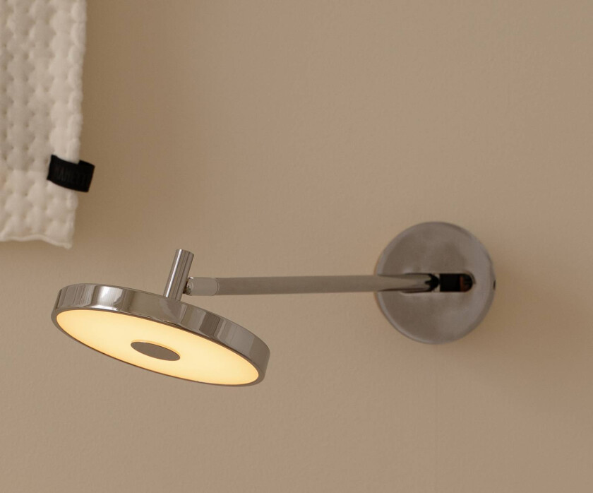 LED-vegglampe Asteria LONG HW, polert stål, 45 cm