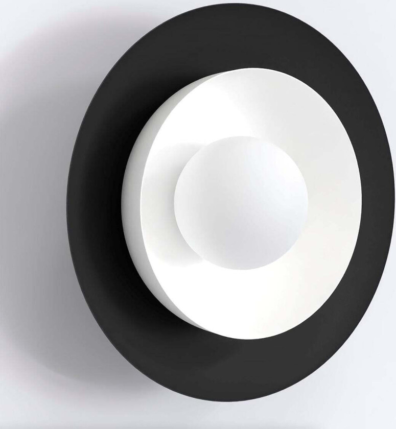 Poppi vegglampe - Svart / Hvit