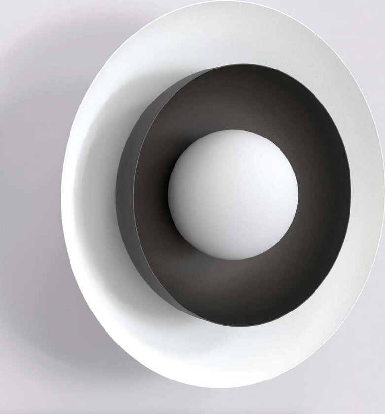 Poppi vegglampe - Hvit / Svart