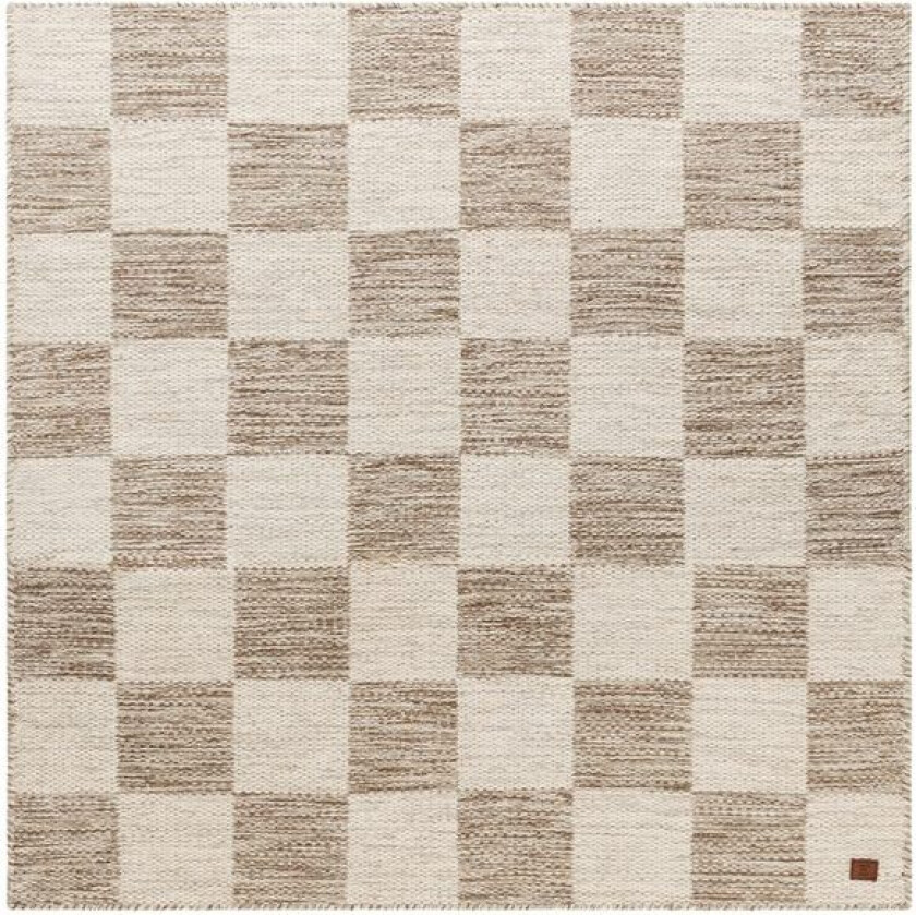 Ullteppe Chessie Kvadrat - 200x200 cm, Mørklinne